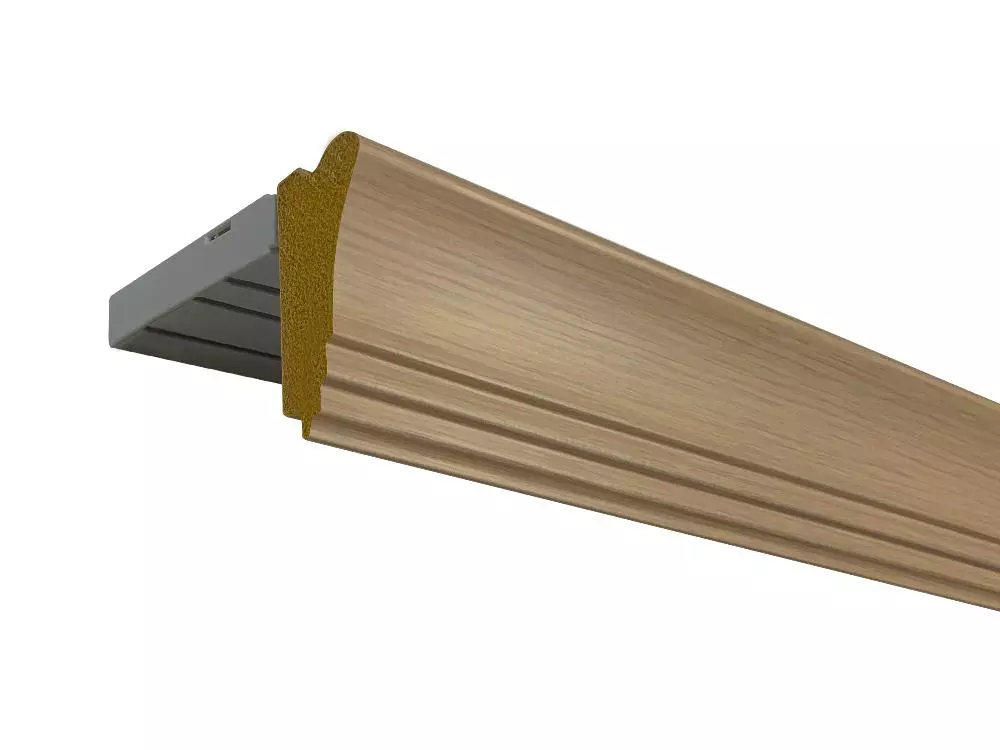 Прямой багетный карниз "Авилла" Выбеленный дуб